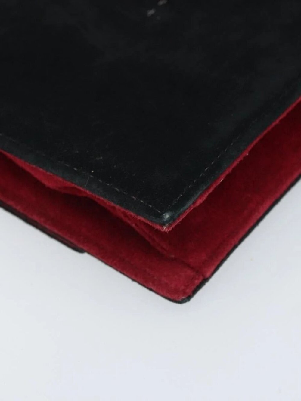 SAINT LAURENT Shoulder Bag Suede Bordeaux Gold Auth 172534 - Picture 5 of 16